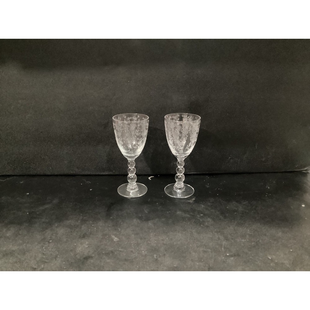 Duncan Miller First Love Sherry Wine Glasses Goblets Set of 2
